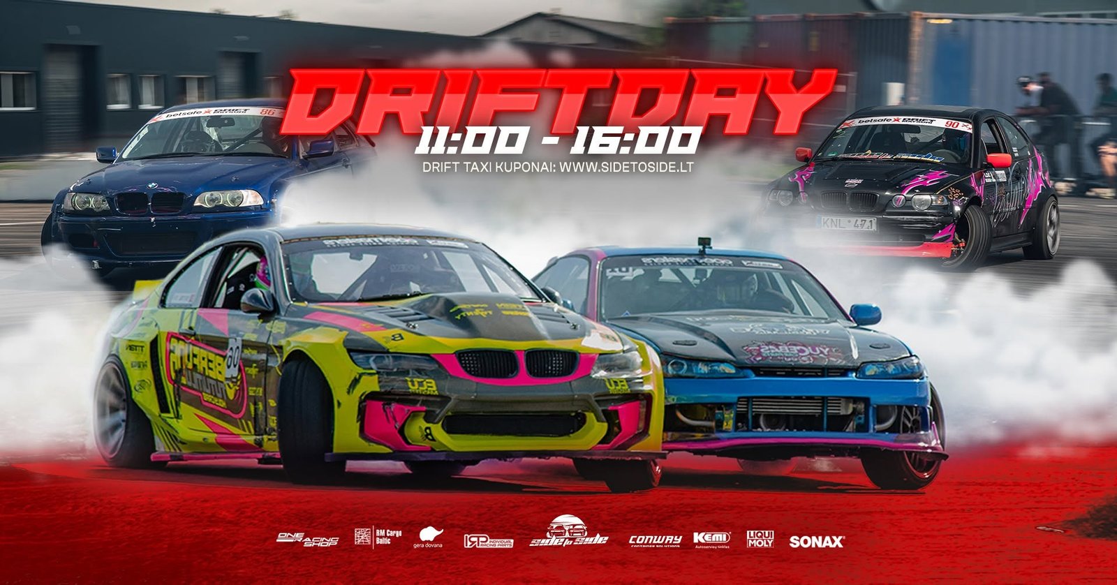 Drift Day Madžiūnai · SIDE to SIDE Drift Team — plakatas