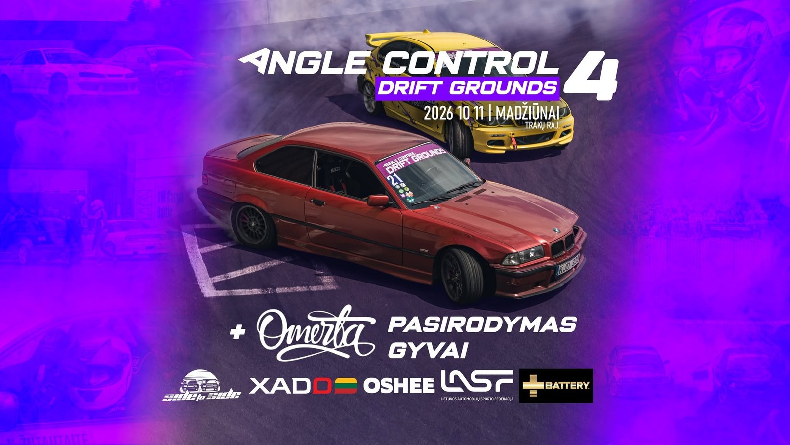 DRIFT GROUNDS 4: sezono finalas + Omerta gyvai · Angle Control — plakatas