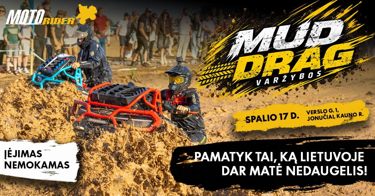 MUD DRAG varžybos · Motorider — plakatas